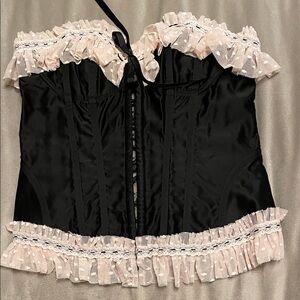 Vintage nwt Victoria's Secret Black and Pink Corset
